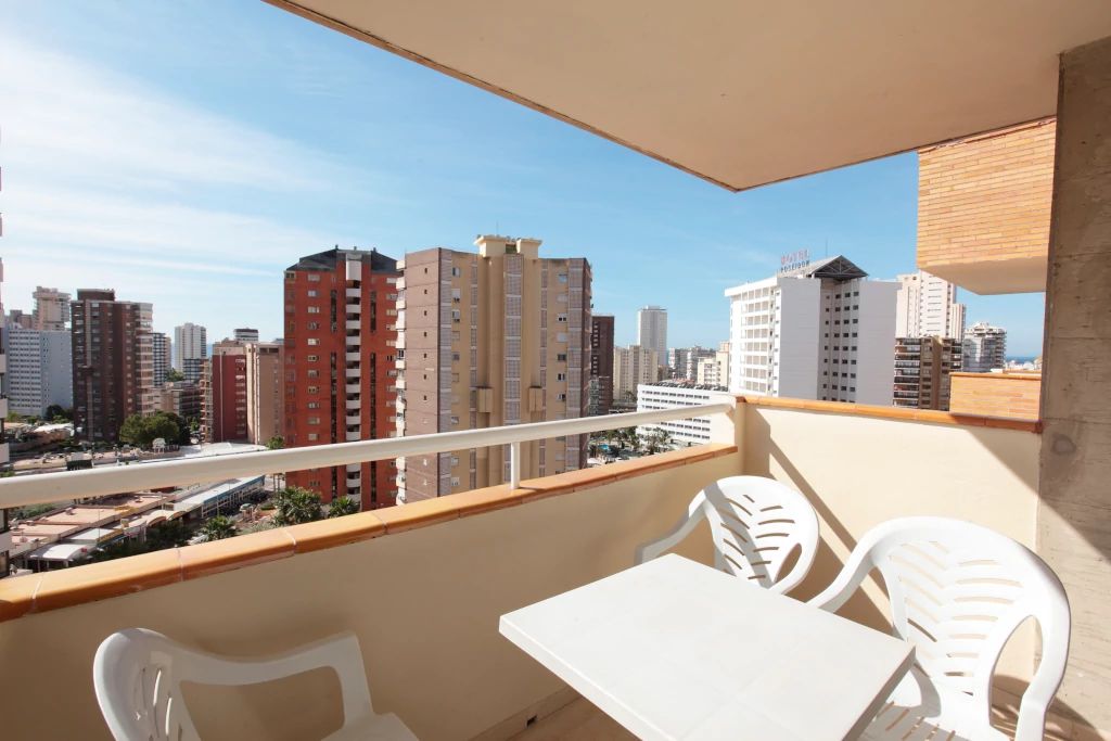 View of Benimar building, Benidorm.