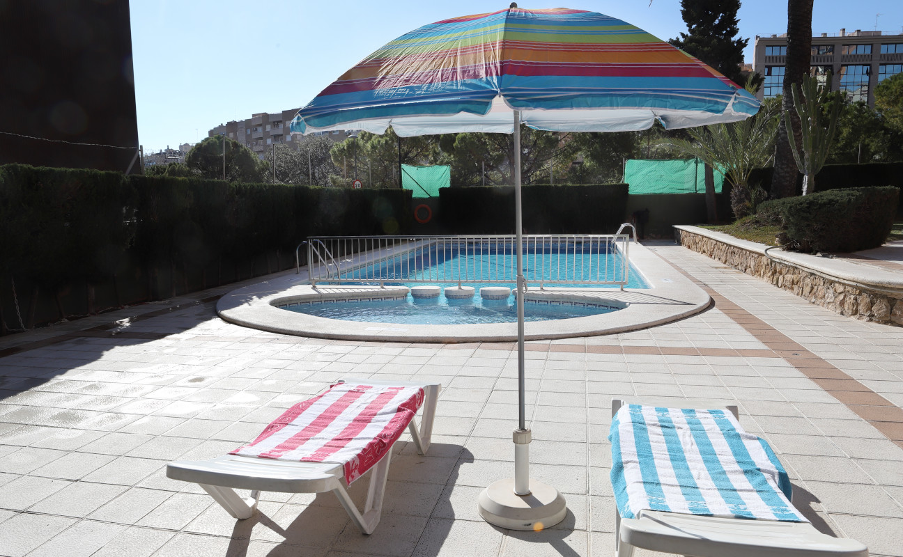 Piscina y jardin de La Caseta en Benidorm.