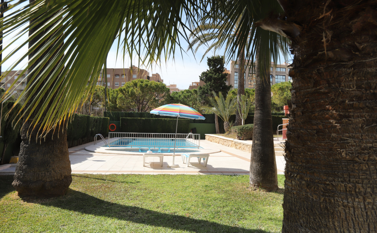 Piscina y jardin de La Caseta en Benidorm.